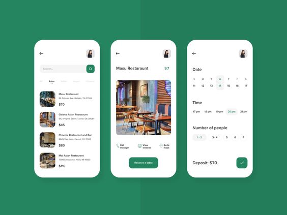 table reservation app example